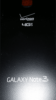 back leather of a cracked samsung galaxy note 3 III